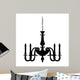 Chandelier Lamp Outline Vector Wall Mural