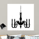 Chandelier Lamp Outline Vector Wall Mural