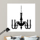 Chandelier Lamp Outline Vector Wall Mural