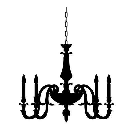 Chandelier Lamp Outline Vector Wall Mural