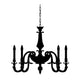Chandelier Lamp Outline Vector Wall Mural