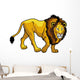 lion on white Wall Decal