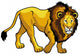 lion on white Wall Decal