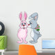 Rabbit Couple Kissing Wall Decal