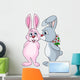 Rabbit Couple Kissing Wall Decal