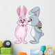 Rabbit Couple Kissing Wall Decal