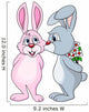 Rabbit Couple Kissing Wall Decal