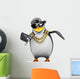 Penguin Rapper Mic Wall Decal