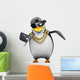 Penguin Rapper Mic Wall Decal