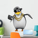 Penguin Rapper Mic Wall Decal