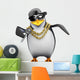 Penguin Rapper Mic Wall Decal