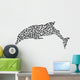 black jumping complex islated dolphin Wall Decal