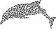 black jumping complex islated dolphin Wall Decal