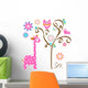 Owl and Giraffe Wall Mural