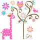 Owl and Giraffe Wall Mural