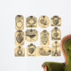 12 valentine labels Wall Decal