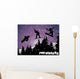 Winter in Mountain With Silhouette Snowboarder Wall Mural