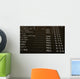Train schedule board with departure times Wall Mural