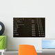 Train schedule board with departure times Wall Mural