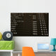 Train schedule board with departure times Wall Mural
