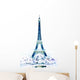 the Eiffel tower in paris Wall Decal
