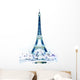 the Eiffel tower in paris Wall Decal