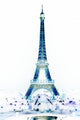the Eiffel tower in paris Wall Decal