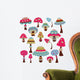 colorful mushroom mushrooms Wall Decal