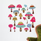 colorful mushroom mushrooms Wall Decal