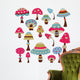 colorful mushroom mushrooms Wall Decal