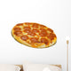 Pepperoni and cheese pizza isolated on white background Wall Decal