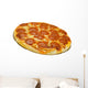 Pepperoni and cheese pizza isolated on white background Wall Decal