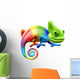 Rainbow Chameleon Wall Decal