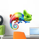 Rainbow Chameleon Wall Decal