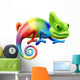 Rainbow Chameleon Wall Decal