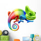 Rainbow Chameleon Wall Decal