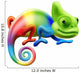 Rainbow Chameleon Wall Decal