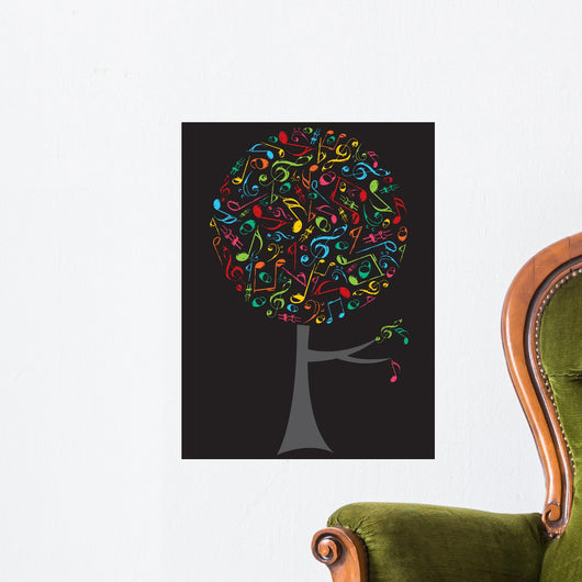 Pop Color Musical Notes Wall Mural
