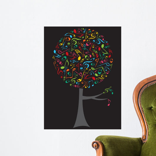 Pop Color Musical Notes Wall Mural