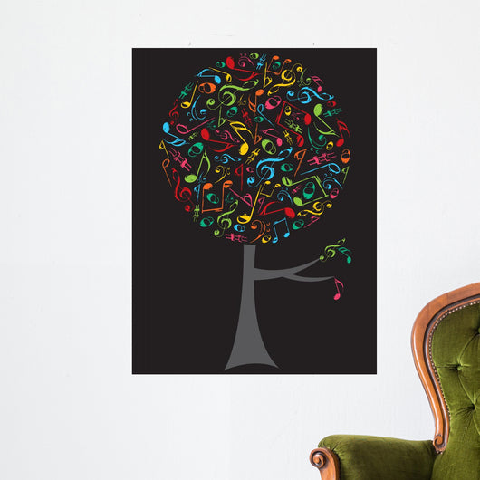 Pop Color Musical Notes Wall Mural