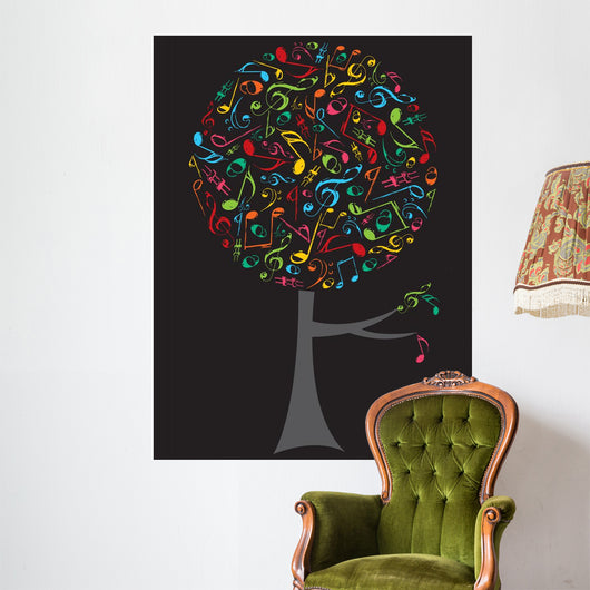 Pop Color Musical Notes Wall Mural