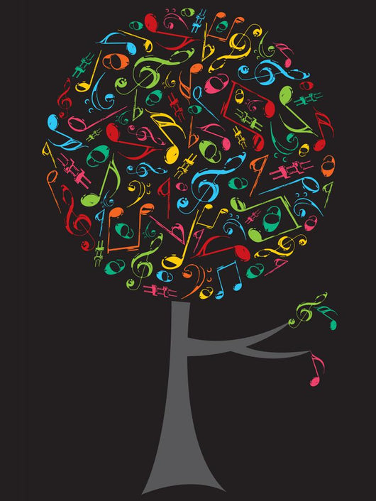 Pop Color Musical Notes Wall Mural