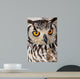 Brown and White Owl Wall Mural