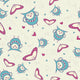 Seamless Pattern with Owls Wall Decal