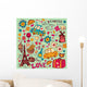 Vector Set Cartoony Paris Symbols Wall Decal