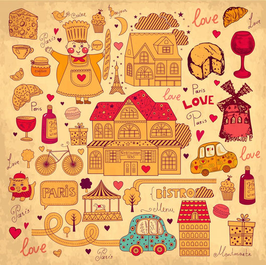 Vintage Vector Card with