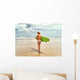 Girl Going Beach Wall Decal