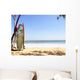 Surfing boards on the beach Wall Mural