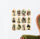 12 vintage fashion models Wall Decal