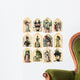 12 vintage fashion models Wall Decal